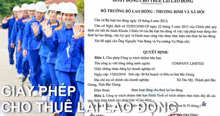 Thủ tục làm giấy phép cho thuê lại lao động